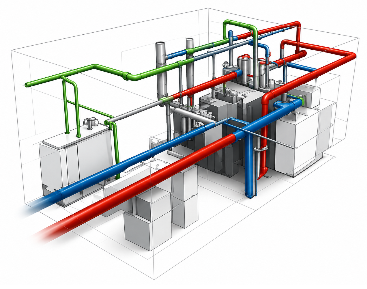 3D-Anlagenlayout TGA – CAD-Reger